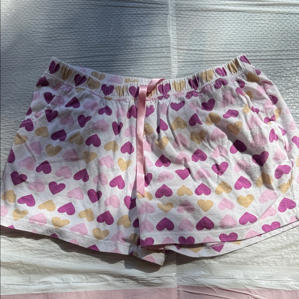 Heart Print Women's Sleep Shorts